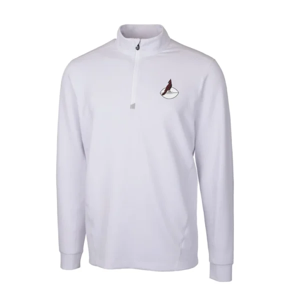 Arizona cardinals cutter buck throwback logo traverse stretch quarter zip pullover top White M