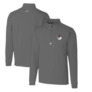 Arizona cardinals cutter buck throwback logo traverse stretch quarter zip pullover top steel Cardinal