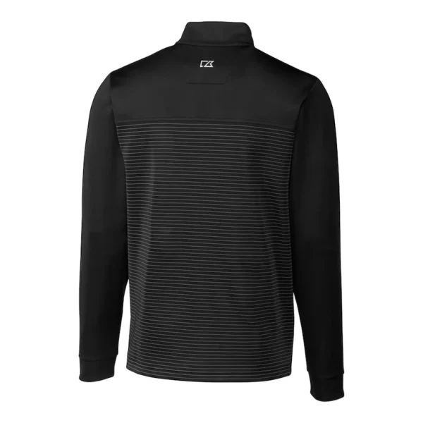 Arizona cardinals cutter buck throwback logo traverse stripe stretch quarter zip big tall pullover top Black 3XB