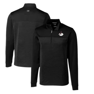 Arizona cardinals cutter buck throwback logo traverse stripe stretch quarter zip pullover top Black