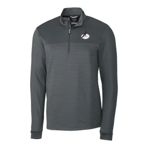 Arizona cardinals cutter buck throwback logo traverse stripe stretch quarter zip pullover top steel Cardinal M