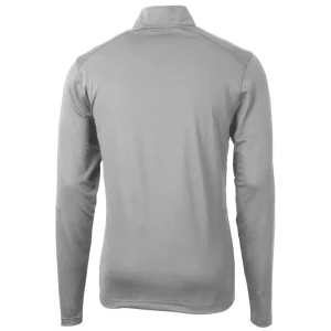 Arizona cardinals cutter buck throwback logo virtue eco pique recycled quarter zip big tall pullover top Gray 3XB