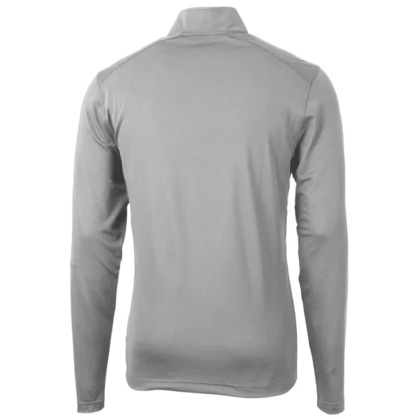 Arizona cardinals cutter buck throwback logo virtue eco pique recycled quarter zip big tall pullover top Gray 3XB