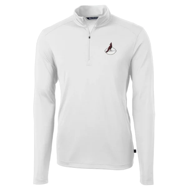 Arizona cardinals cutter buck throwback logo virtue eco pique recycled quarter zip pullover top White S