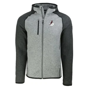 Arizona cardinals cutter buck throwback mainsail sweater knit full zip hoodie Heather grayheather charcoal M