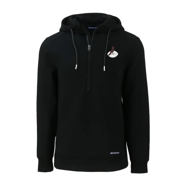 Arizona cardinals cutter buck throwback roam eco half zip recycled pullover hoodie Black M
