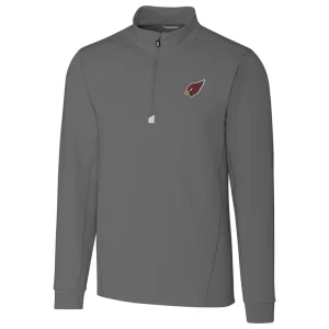 Arizona cardinals cutter buck traverse quarter zip pullover jacket Gray