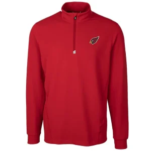 Arizona cardinals cutter buck traverse quarter zip pullover jacket cardinal Cardinal