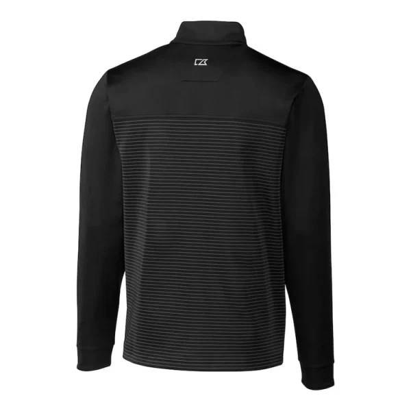 Arizona cardinals cutter buck traverse stripe stretch quarter zip pullover top Black L