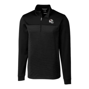 Arizona cardinals cutter buck traverse stripe stretch quarter zip pullover top Black M