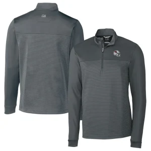 Arizona cardinals cutter buck traverse stripe stretch quarter zip pullover top Gray