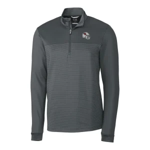Arizona cardinals cutter buck traverse stripe stretch quarter zip pullover top Gray M