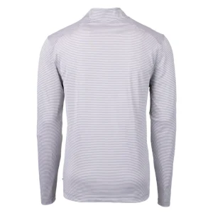 Arizona cardinals cutter buck virtue eco pique micro stripe recycled quarter zip pullover top Graywhite L
