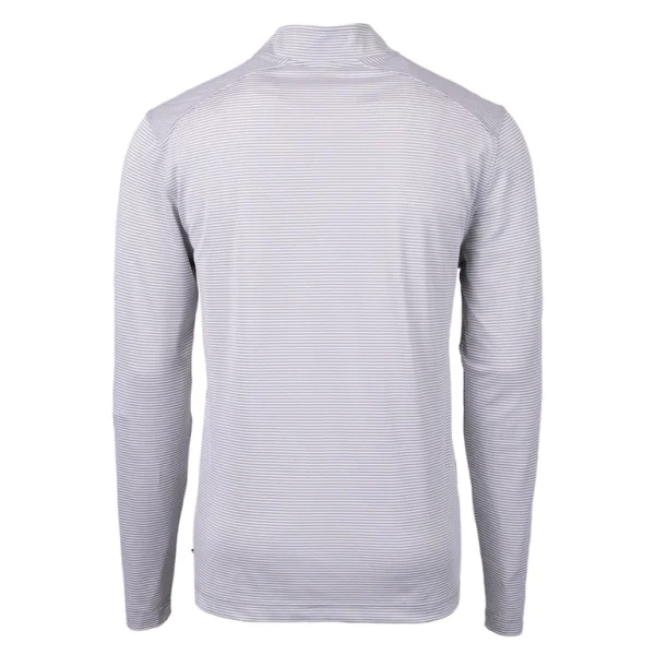 Arizona cardinals cutter buck virtue eco pique micro stripe recycled quarter zip pullover top Graywhite L