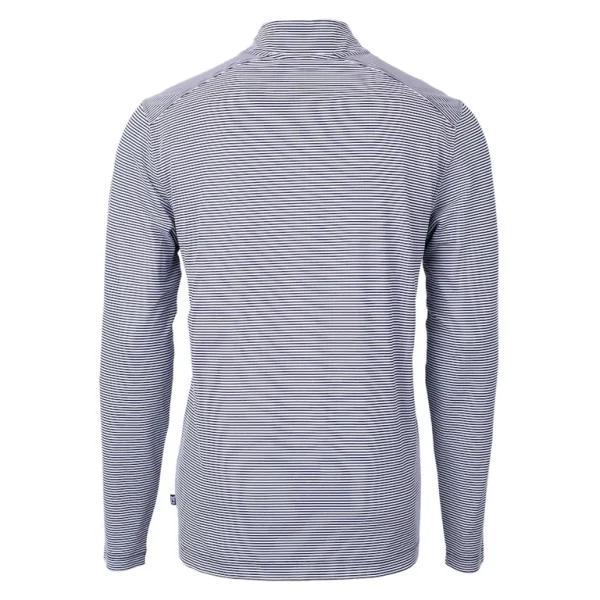 Arizona cardinals cutter buck virtue eco pique micro stripe recycled quarter zip pullover top Navywhite L