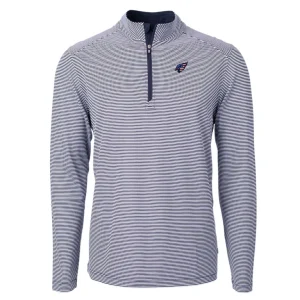 Arizona cardinals cutter buck virtue eco pique micro stripe recycled quarter zip pullover top Navywhite M