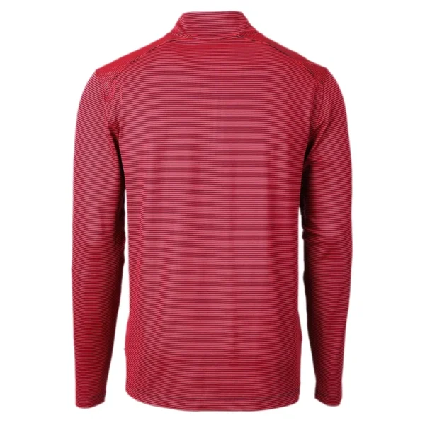 Arizona cardinals cutter buck virtue eco pique micro stripe recycled quarter zip pullover top Rednavy L