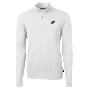 Arizona cardinals cutter buck virtue eco pique recycled quarter zip pullover jacket White