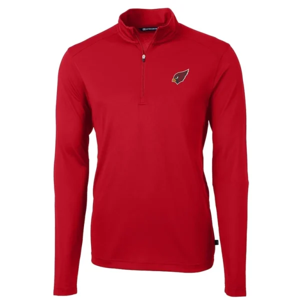 Arizona cardinals cutter buck virtue eco pique recycled quarter zip pullover jacket cardinal Cardinal