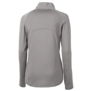 Arizona cardinals cutter buck womens adapt eco knit stretch recycled half zip pullover top Gray M