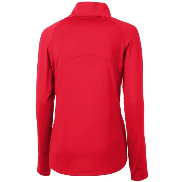 Arizona cardinals cutter buck womens adapt eco knit stretch recycled half zip pullover top Red M