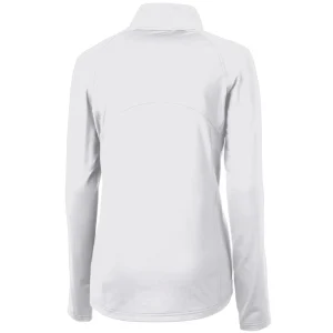Arizona cardinals cutter buck womens adapt eco knit stretch recycled half zip pullover top White M