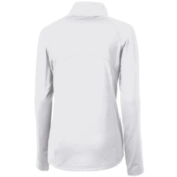 Arizona cardinals cutter buck womens adapt eco knit stretch recycled half zip pullover top White M