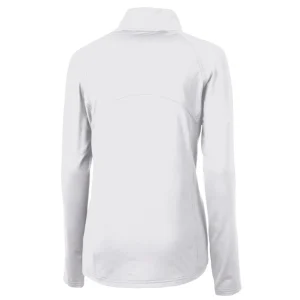 Arizona cardinals cutter buck womens adapt eco knit stretch recycled half zip pullover top White M