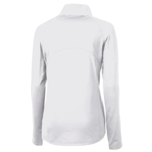 Arizona cardinals cutter buck womens adapt eco knit stretch recycled half zip pullover top White M