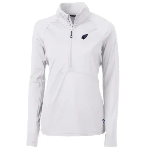 Arizona cardinals cutter buck womens adapt eco knit stretch recycled half zip pullover top White S