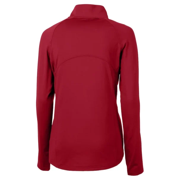 Arizona cardinals cutter buck womens adapt eco knit stretch recycled raglan half zip top cardinal Cardinal M