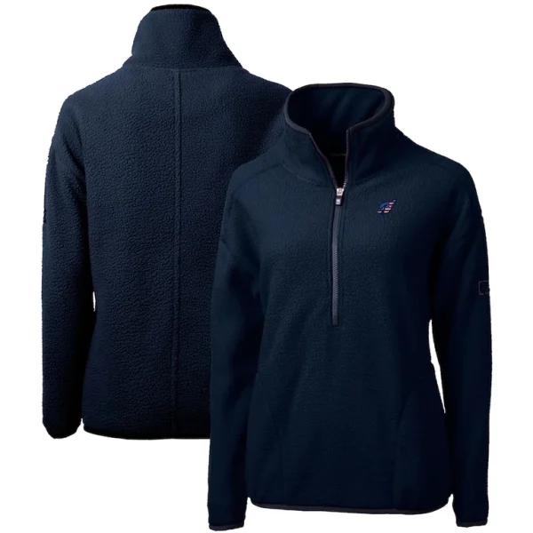Arizona cardinals cutter buck womens americana cascade eco sherpa fleece half zip pullover jacket Navy