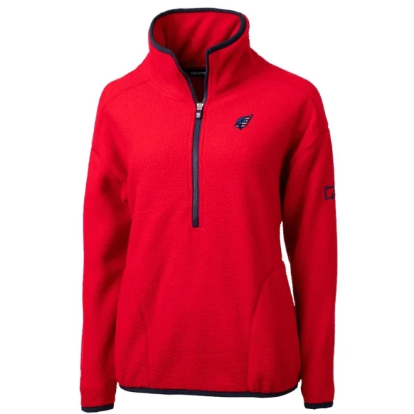 Arizona cardinals cutter buck womens americana cascade eco sherpa fleece half zip pullover jacket Red S