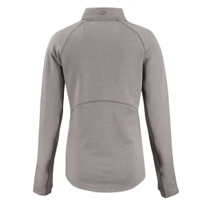 Arizona cardinals cutter buck womens americana peshastin eco fleece recycled tri blend raglan half zip jacket Heather gray M