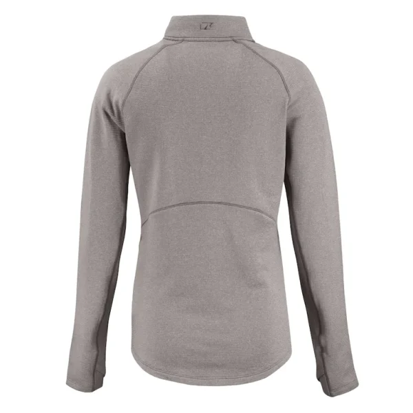 Arizona cardinals cutter buck womens americana peshastin eco fleece recycled tri blend raglan half zip jacket Heather gray M