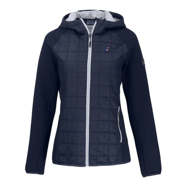 Arizona cardinals cutter buck womens americana rainier primaloft eco full zip hybrid jacket Navy S