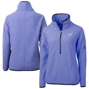 Arizona cardinals cutter buck womens cascade eco fleece half zip jacket Lavender