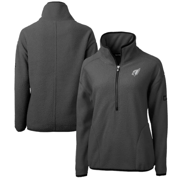 Arizona cardinals cutter buck womens cascade eco sherpa fleece half zip jacket Gray