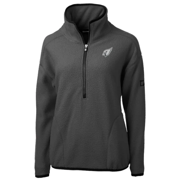 Arizona cardinals cutter buck womens cascade eco sherpa fleece half zip jacket Gray S