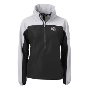 Arizona cardinals cutter buck womens charter eco recycled half zip hooded anorak jacket Black S