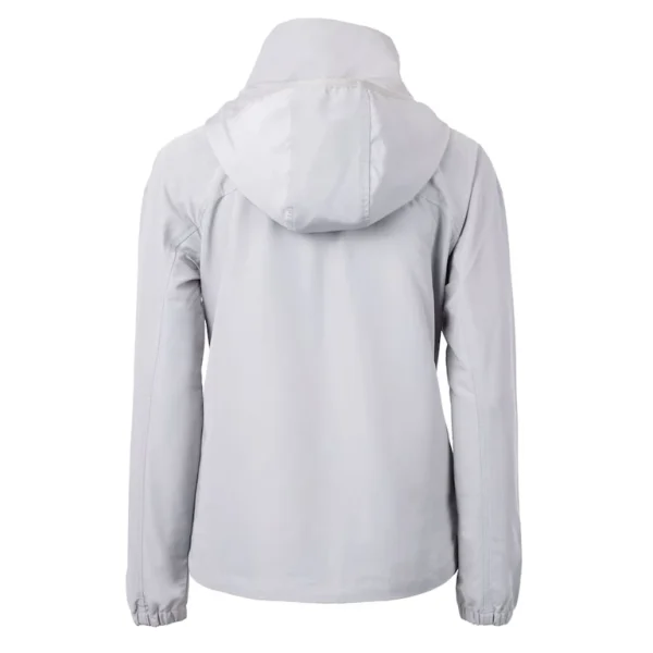 Arizona cardinals cutter buck womens charter eco recycled half zip hooded anorak jacket Gray M