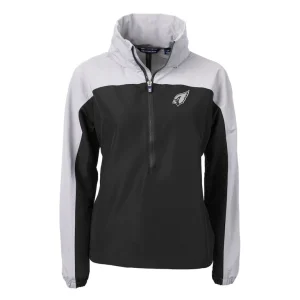 Arizona cardinals cutter buck womens charter eco recycled half zip hoodie anorak jacket Blackgray S