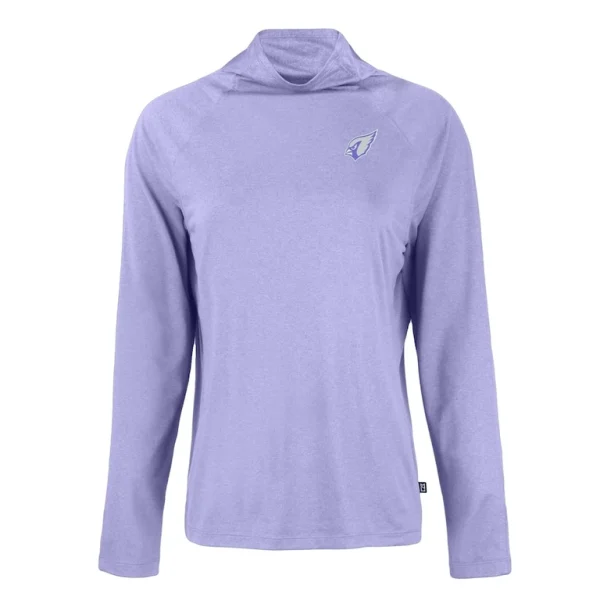 Arizona cardinals cutter buck womens coastline epic comfort eco recycled funnel neck pullover top Lavender S