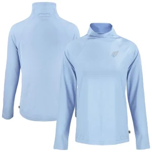 Arizona cardinals cutter buck womens coastline epic comfort eco recycled funnel neck pullover top Powder blue