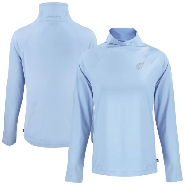 Arizona cardinals cutter buck womens coastline epic comfort eco recycled funnel neck pullover top Powder blue