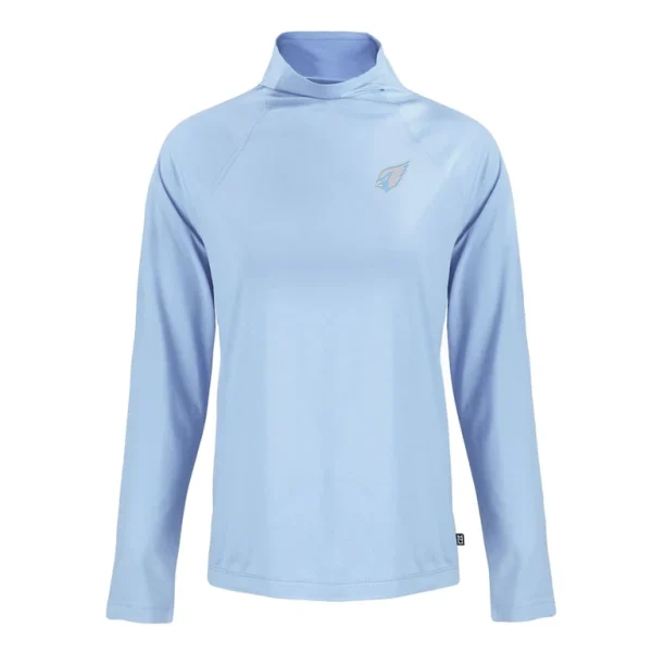 Arizona cardinals cutter buck womens coastline epic comfort eco recycled funnel neck pullover top Powder blue S