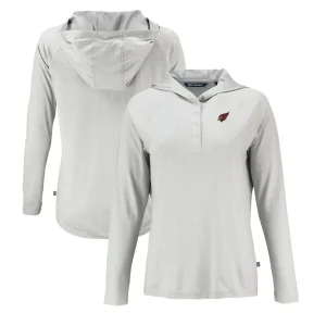Arizona cardinals cutter buck womens coastline epic comfort eco recycled raglan pullover hoodie Gray