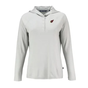 Arizona cardinals cutter buck womens coastline epic comfort eco recycled raglan pullover hoodie Gray S