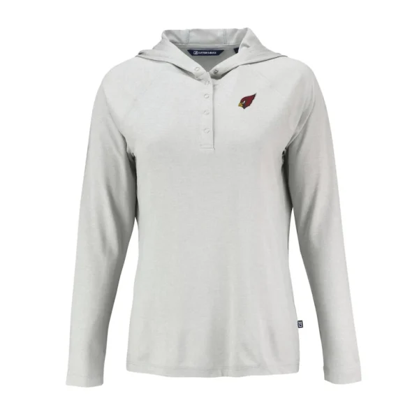 Arizona cardinals cutter buck womens coastline epic comfort eco recycled raglan pullover hoodie Gray S