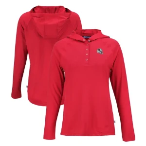 Arizona cardinals cutter buck womens coastline epic comfort eco recycled raglan pullover hoodie Red